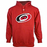 Men's Carolina Hurricanes Old Time Hockey Big Logo with Crest Pullover Hoodie - Red,baseball caps,new era cap wholesale,wholesale hats